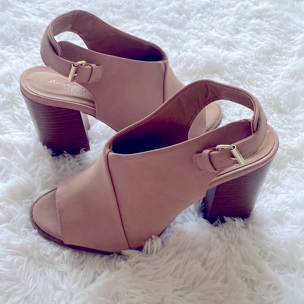 Charlotte Russe sling-back heel sandals